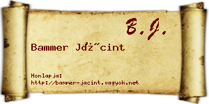 Bammer Jácint névjegykártya