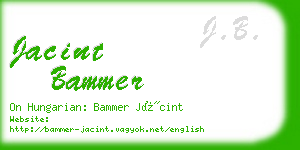 jacint bammer business card